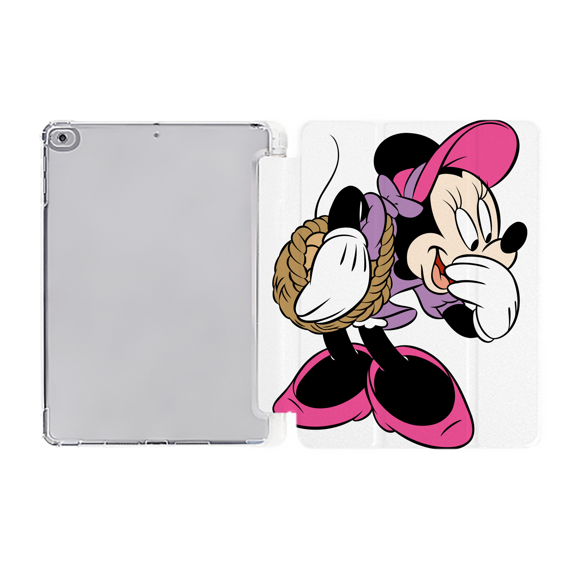 ミッキーマウス Mickey Mouse IPad ケース ペン収納付き 三つ折りスタンド PUレザー×シリコン 対応機種9.5/10.5/10.9インチ